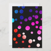11th誕生日パーティー虹のドット 招待状 (裏面)