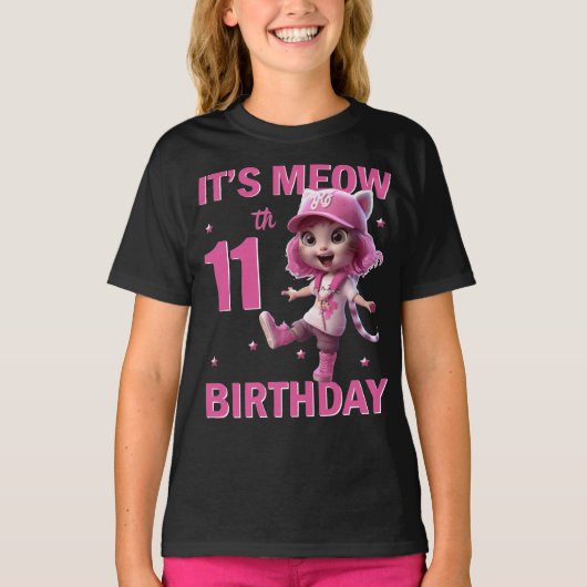 11th誕生日パーティー11歳素晴らし今日かわいい tシャツ (正面)