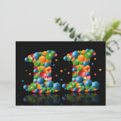 11th誕生日パーティー、泡とボール 招待状 (スタンド正面)