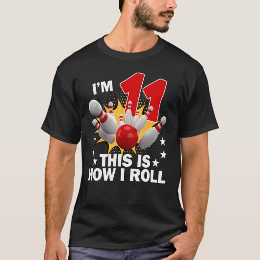 11th 11歳転が前のボーリングの誕生日部分 tシャツ (正面)