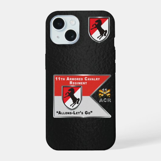 11th Armored Cavalry Regiment iPhone 15ケース (裏面)