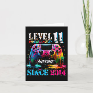 11th Birthday Boy Level 11 Unlocked Awesome Since  カード