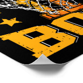 11th Birthday Bysketbyll Boy 11 Year Old Bysketbyl ポスター (角)