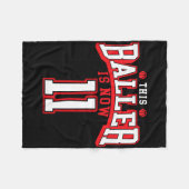 11th Birthday Bysketbyll Lover 11 Years Old Bday  フリースブランケット (正面(横))