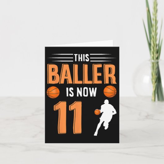 11th Birthday Bysketbyll - This Byller Is Now 11  カード (正面)