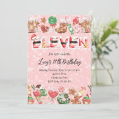 11th Birthday Christmas Party Invitation 招待状 (スタンド正面)