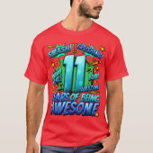 11th Birthday Comic Style Awesome Since 2012 11 Ye Tシャツ (正面)