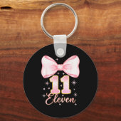 11th Birthday Girl Coquette Bow Its My Eleven Birt キーホルダー (正面)