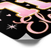 11th Birthday Girl Coquette Bow Its My Eleven Birt ポスター (角)