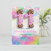 11th Birthday Girls Invitation 招待状 (スタンド正面)