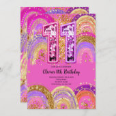 11th Birthday Girls Invitation 招待状 (正面/裏面)