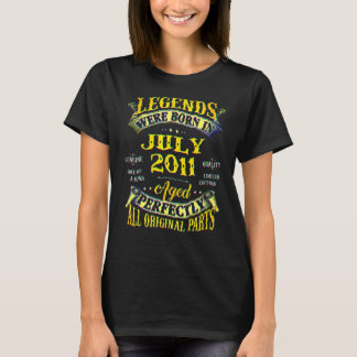 11th Birthday Legends Born In July 2011 11 Years O Tシャツ
