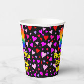 11th Birthday: Loving Hearts Pattern, Rainbow 11 紙コップ (右)
