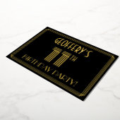 11th Birthday Party —アールデコスタイル「11」 +名前 箔招待状 (回転した状態)