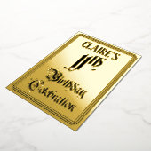 11th Birthday Party – スクリプエレガントト+名前をカスタムする 箔招待状 (回転した状態)