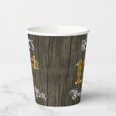 11th Birthday Party — Faux Gold & Faux Wood Looks 紙コップ (左)