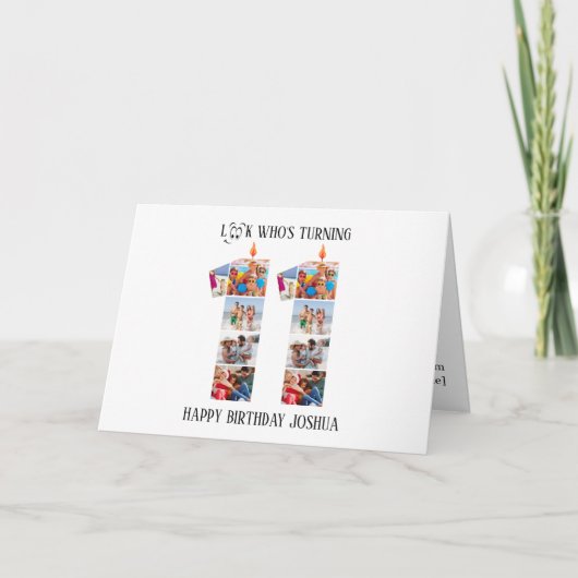 11th Birthday Photo Card カード (正面)