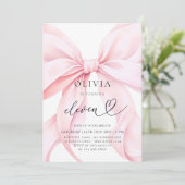 11th Birthday Pink Bow Party 招待状 (スタンド正面)