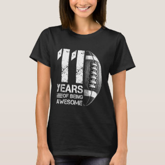 11th Birthday Retro American Football 11 Years Old Tシャツ