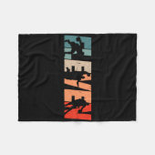 11th Birthday Retro Bysketbyll 11 Years Old Boy Gi フリースブランケット (正面(横))