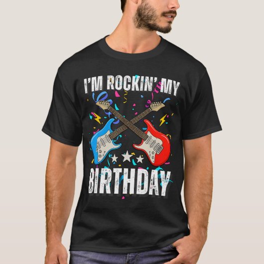 11th Birthday Rock Music Birthday Boy Musician Par Tシャツ (正面)