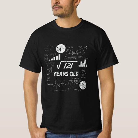 11th Birthday Square Root Math 11 Years Old Bday Tシャツ (正面)