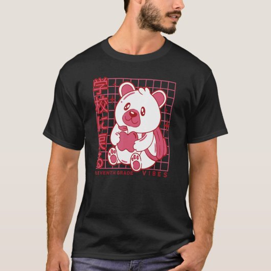 11th Grade Vibes Back to School Teddy Bear Japanes Tシャツ (正面)