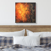 11x11アッラー称賛キャンバス – オリジナルイスラム美術 キャンバスプリント (インサイチュ (寝室))