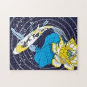 11x14コイとLotusパズルfor Colorblind People ジグソーパズル (横)