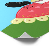 11x14リトル恋しく思マフェットライムキッズルームウォールアート ポスター (角)