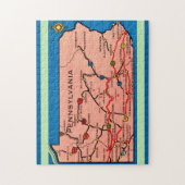 11x14ヴィンテージペンシルバニアの地図 ジグソーパズル (縦)