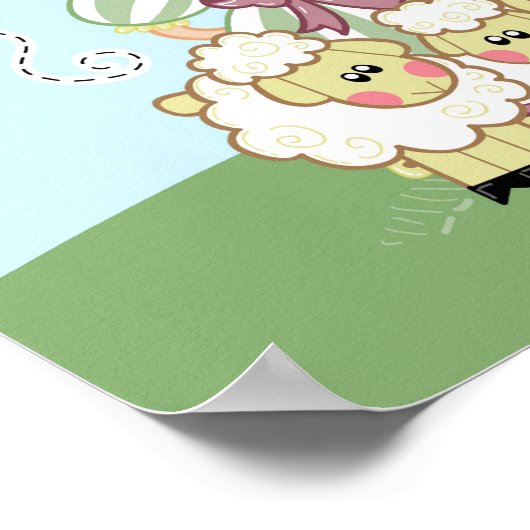 11x14小さなボーピープシー韻キッズルームウォールアート ポスター (角)