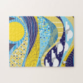 11x14抽象芸術スカイパズル（色盲） ジグソーパズル (横)