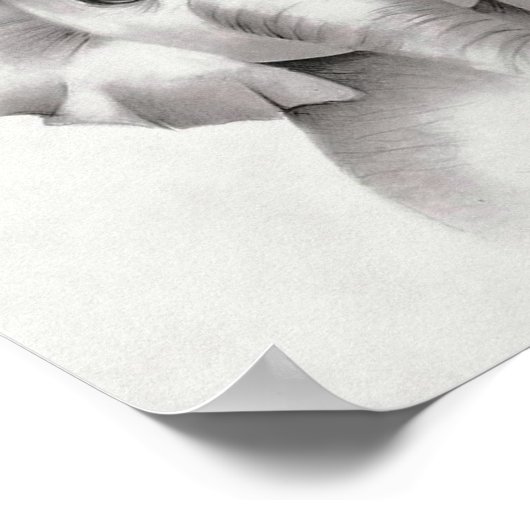 11x14 ゾウの口から泡がでてるよ ポスター (角)