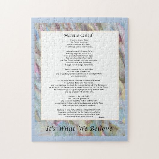 11x14" 252 Piece Nicene Creed Christian Prayer ジグソーパズル (縦)