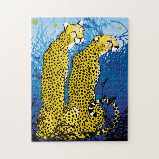 11x14 Cheetahペアパズルfor Colorblind People ジグソーパズル (縦)