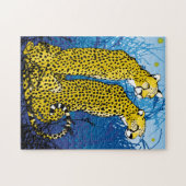 11x14 Cheetahペアパズルfor Colorblind People ジグソーパズル (横)