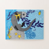 11x14 Colorblind Kidsのシーよくはしゃぐオッタパズル ジグソーパズル (横)