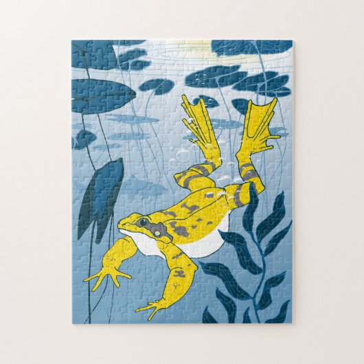 11x14 Frog Pondパズル(色盲) ジグソーパズル (縦)