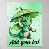 11x14 Pastel Dragon Wall Art ポスター (正面)