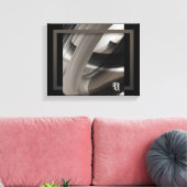 11x14" Terra’s Tender Whisper Abstract Brown Flowe キャンバスプリント (インサイチュ (リビング))