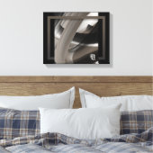 11x14" Terra’s Tender Whisper Abstract Brown Flowe キャンバスプリント (インサイチュ (寝室))