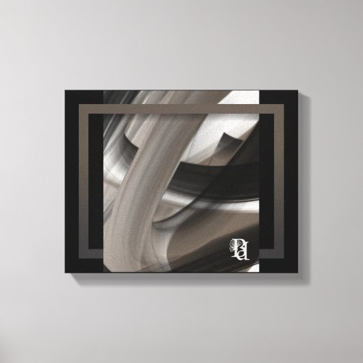 11x14" Terra’s Tender Whisper Abstract Brown Flowe キャンバスプリント (正面)