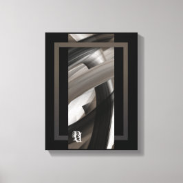 11x14" Terra’s Tender Whisper Abstract Brown Flowe キャンバスプリント