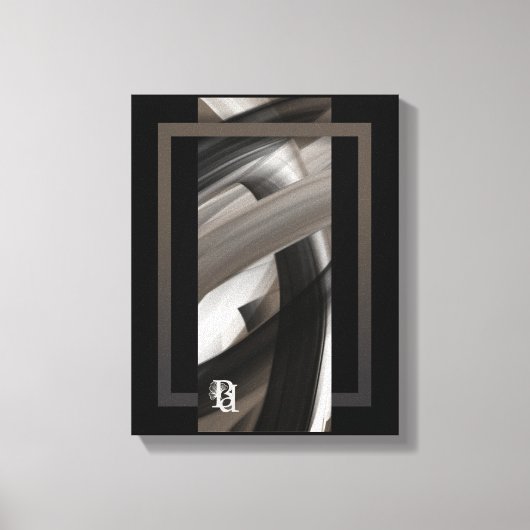 11x14" Terra’s Tender Whisper Abstract Brown Flowe キャンバスプリント (正面)