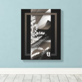 11x14" Terra’s Tender Whisper Abstract Brown Flowe キャンバスプリント (インサイチュ (ウッドフロア))