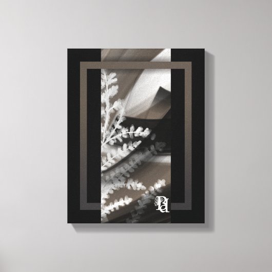 11x14" Terra’s Tender Whisper Abstract Brown Flowe キャンバスプリント (正面)