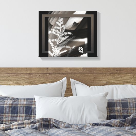 11x14" Terra’s Tender Whisper Abstract Brown Flowe キャンバスプリント (インサイチュ (寝室))