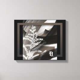 11x14" Terra's Tender Whisper 抽象的なブラウンの花 キャンバスプリント