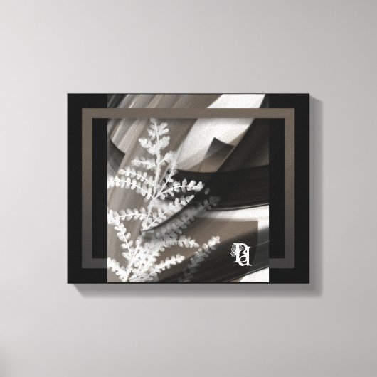 11x14" Terra's Tender Whisper 抽象的なブラウンの花 キャンバスプリント (正面)